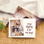 Foil You & Yours Boho 2 Foto Weihnachtsfeiertag Folien Feiertagskarte<br><div class="desc">Fügen Sie Ihren Weihnachtskarten Glanz mit echter Goldfolie, Silber oder Rose! Dieser klassische und zeitlose Metallic-Stil wird Ihre Karten um ein weiteres Level erweitern. Senden Sie Weihnachtswünsche an Ihre Familie und Freunde mit dieser lustigen, modernen Urlaubskarte. Auf der rechten Seite dieses schlichten Designs befindet sich ein echter Goldstar aus Folie...</div>