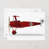 Fokker Dr. 1 Triplane Postkarte (Vorne/Hinten)
