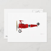 Fokker DR-1 Triplane Postkarte (Vorne/Hinten)