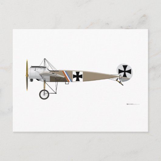 Fokker E-1 Eindecker Postkarte (Vorderseite)