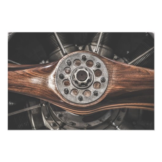 Fokker E III Eindecker WWI Flugzeugpropeller Fotodruck (Vorne)