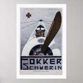 Fokker Schwerin WW1 Aviation Poster (Vorne)