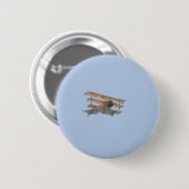 Fokker Tri Flugzeug - Replik roten Baron Button (Vorne & Hinten)