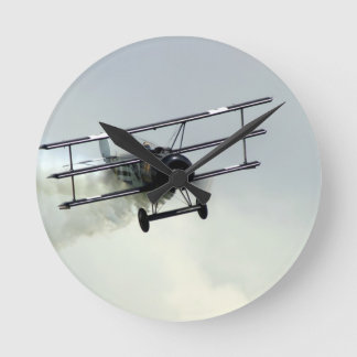 Fokker Triplane Runde Wanduhr