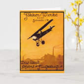 Fokker Worke Poster zu Notecards Karte (Gelbe Blume)