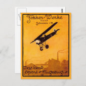 Fokker Worke Poster zu Notecards Postkarte (Vorne/Hinten)