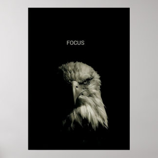 FOKUS – Adler-Inspirierte Motivation Poster