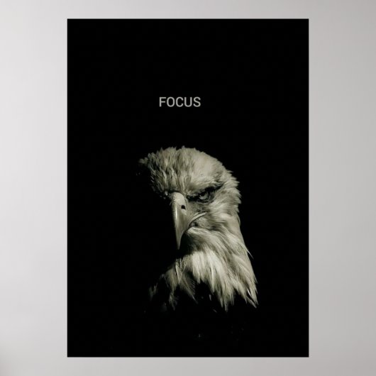 FOKUS – Adler-Inspirierte Motivation Poster (Vorne)
