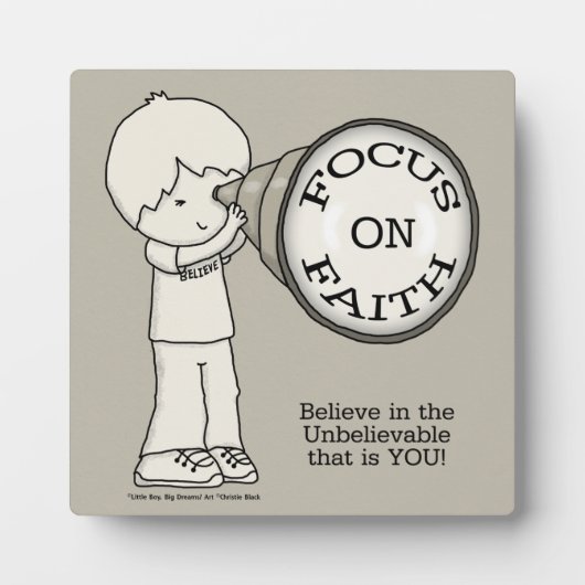 Fokus auf den Glauben Fotoplatte (Vorderseite)