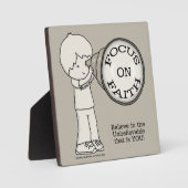 Fokus auf den Glauben Fotoplatte (Vorderseite)