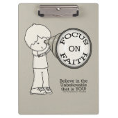 Fokus auf den Glauben Klemmbrett (Vorderseite)