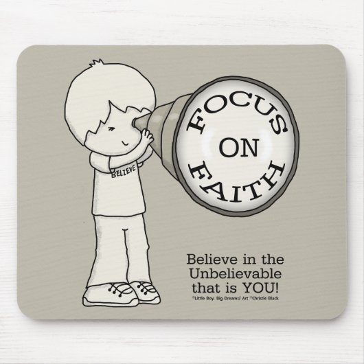 Fokus auf den Glauben Mousepad (Vorne)