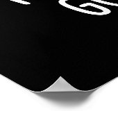 Fokus auf die gute Arbeit positive Pun Dark BG Poster (Ecke)