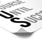 Fokus auf einen Kurs bis zum Erfolg Poster (Ecke)