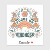 Fokus auf Kindness Groovy Graphic Aufkleber (Blatt)
