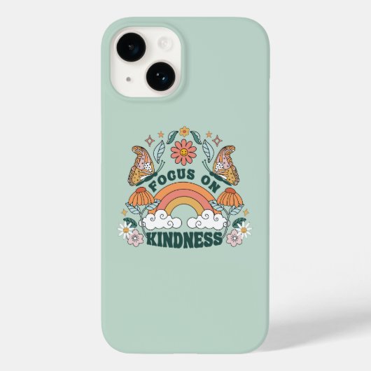 Fokus auf Kindness Groovy Graphic Case-Mate iPhone Hülle (Rückseite)