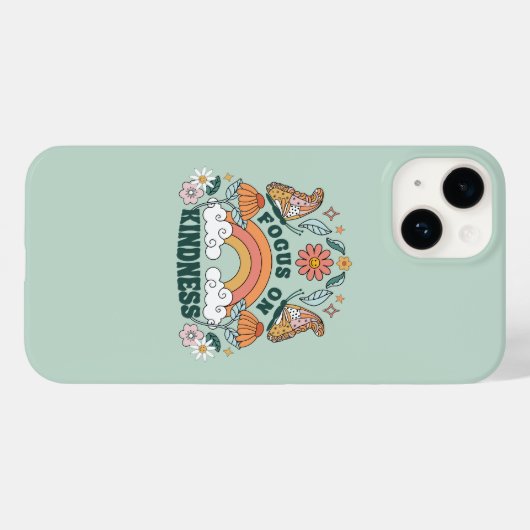 Fokus auf Kindness Groovy Graphic Case-Mate iPhone Hülle (Rückseite (Horizontal))