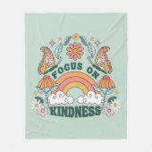 Fokus auf Kindness Groovy Graphic Fleecedecke (Vorderseite)