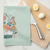 Fokus auf Kindness Groovy Graphic Geschirrtuch (Viertel Falte)