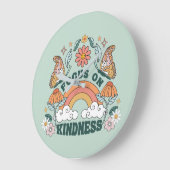 Fokus auf Kindness Groovy Graphic Große Wanduhr (Winkel)