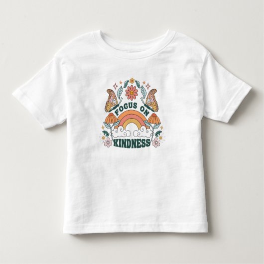 Fokus auf Kindness Groovy Graphic Kleinkind T-shirt (Vorderseite)
