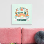Fokus auf Kindness Groovy Graphic Leinwanddruck (Insitu (Wohnzimmer))