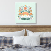 Fokus auf Kindness Groovy Graphic Leinwanddruck (Insitu (Schlafzimmer))