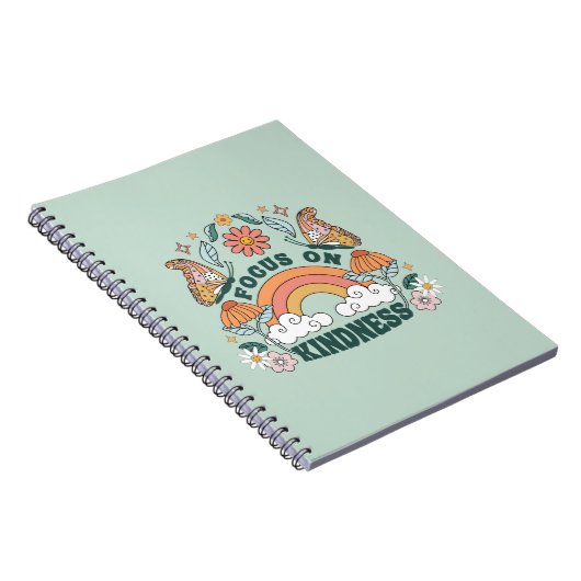 Fokus auf Kindness Groovy Graphic Notizblock (Rechte Seite)