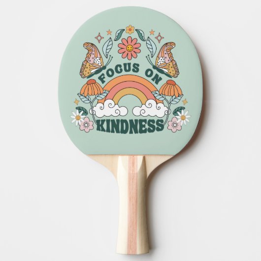 Fokus auf Kindness Groovy Graphic Tischtennis Schläger (Vorderseite)