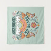 Fokus auf Kindness Groovy Graphic Wandteppich (Vorderseite (Horizontal))