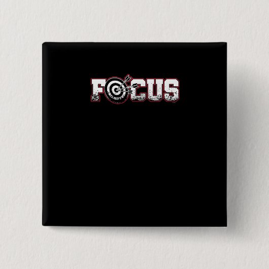Fokus-Bogenschießen-Bogenschütze-Bullaugen-Pfeil Button (Vorderseite)