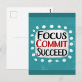Fokus Commit Erfolgreiche Postkarte (Vorne/Hinten)