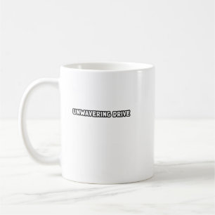 Fokus der Entschlossenheit Persistenzbeständigkeit Kaffeetasse