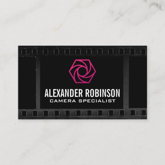 Fokus der Kamera Linsenverschluss | Hintergrund Visitenkarte (Vorderseite)