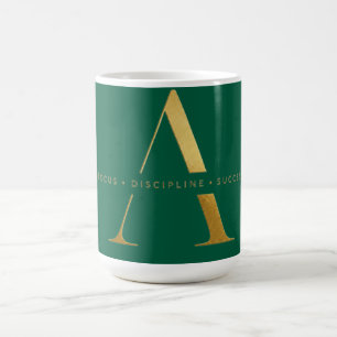 Fokus Disziplin Erfolg Minimalist Gold Design Kaffeetasse