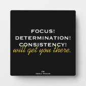 'Fokus! Entschlossenheit! Konsistenz!..' Tafel Fotoplatte (Vorderseite)