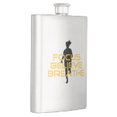 Fokus glaubt Breathe Gelbe Running Fitness Flachmann (Rechts)