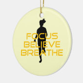Fokus glaubt Breathe Gelbe Running Fitness Keramikornament (Links)