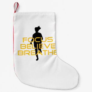 Fokus glaubt Breathe Gelbe Running Fitness Kleiner Weihnachtsstrumpf