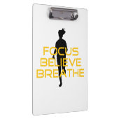 Fokus glaubt Breathe Gelbe Running Fitness Klemmbrett (Rechts)