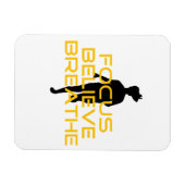 Fokus glaubt Breathe Gelbe Running Fitness Magnet (Horizontal)