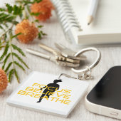 Fokus glaubt Breathe Gelbe Running Fitness Schlüsselanhänger (Vorderseite rechts)