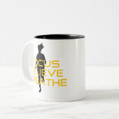 Fokus glaubt Breathe Gelbe Running Fitness Zweifarbige Tasse (Vorderseite Links)