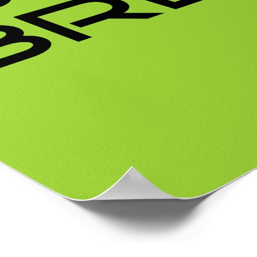 Fokus glaubt Breathe Poster (Ecke)