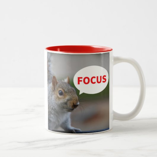 Fokus! Keine Squirreling lustige Tasse (Rechts)