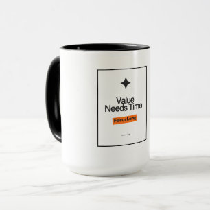 Fokus Lang Coffee Mug – Wert braucht Zeit Investor Tasse