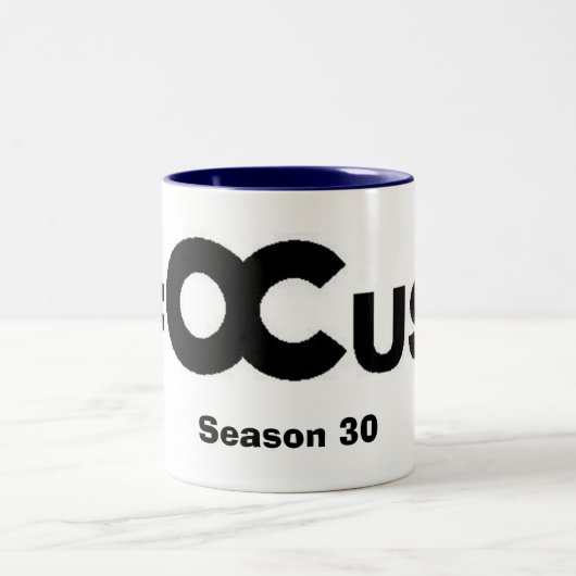 Fokus Logo, Jahreszeit 30 Zweifarbige Tasse (Mittel)