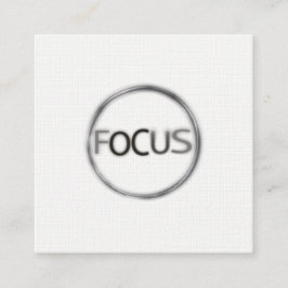 Fokus Minimale Fotografie Moderne Beruflich Quadratische Visitenkarte
