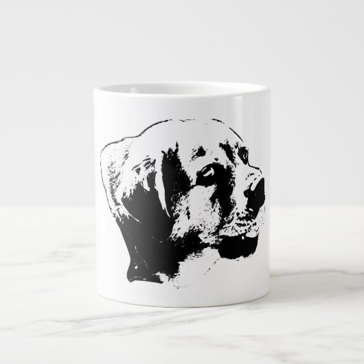 Fokus - Mit Augen Profil Jumbo-Tasse (Vorderseite)