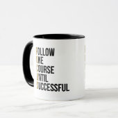 Fokus motivierend Business Zitat schwarze Typograf Tasse (Vorderseite Links)